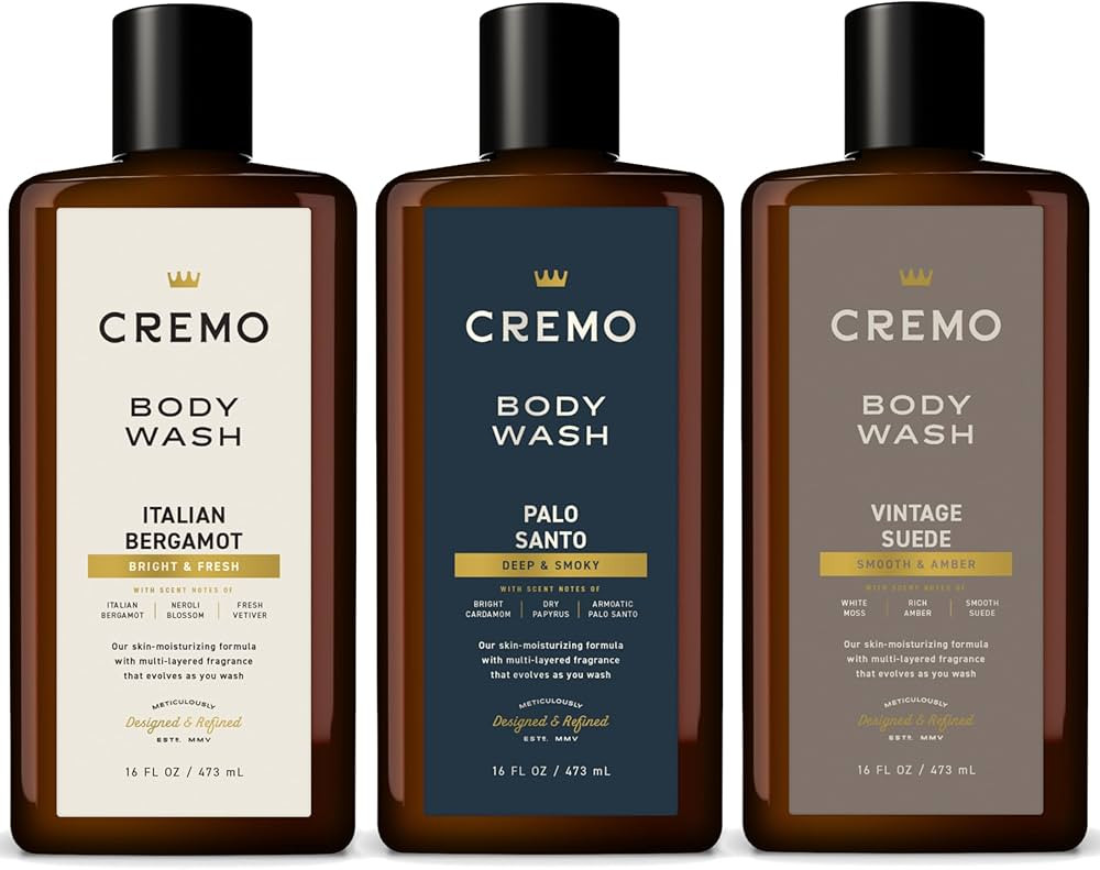 Cremo Body Wash Gift Set for Men - Includes Italian Bergamot, Palo Santo, Vintage Suede Scented B... | Amazon (US)