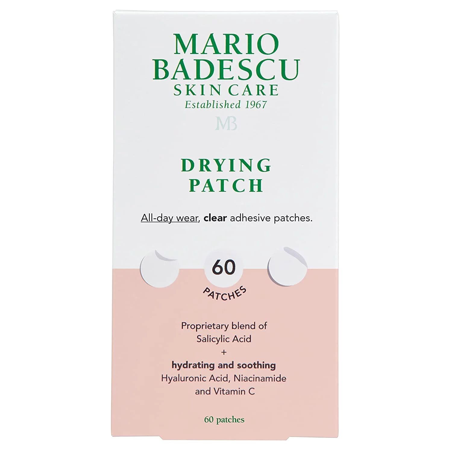 Mario Badescu Drying Patch Clear Invisible Day or Night Dots, Blemish Whiteheads, 60 Single Use P... | Walmart (US)