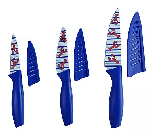 Temp-tations Set of (3) 6",4",3.5" Fruit Knives - QVC.com | QVC