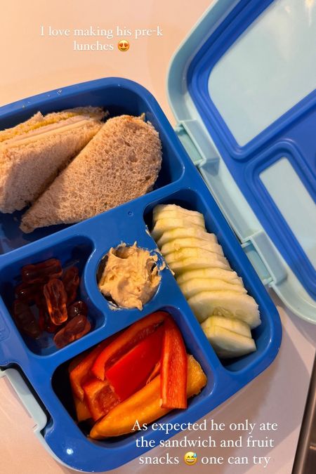 Packing Leo’s lunchbox. This little man only eats a few things but I always pack more just in case! 

amazon l kids l kids lunch 