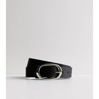 Black Leather-Look Buckled Belt New Look | New Look (UK)