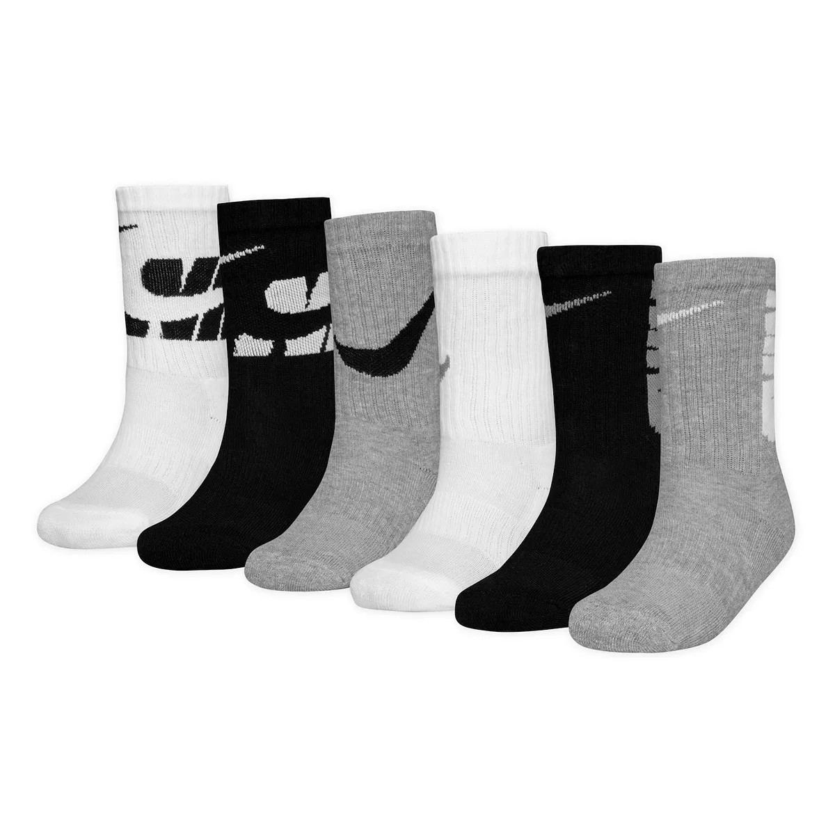 Boys Nike 6-Pack Dri-FIT Performance Cushioned Crew Socks | Kohl's