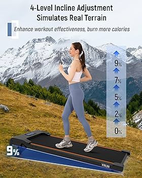 Walking Pad Under Desk Treadmill, 2.5HP Quiet Brushless Small Treadmill for Home and Office, Comp... | Amazon (US)