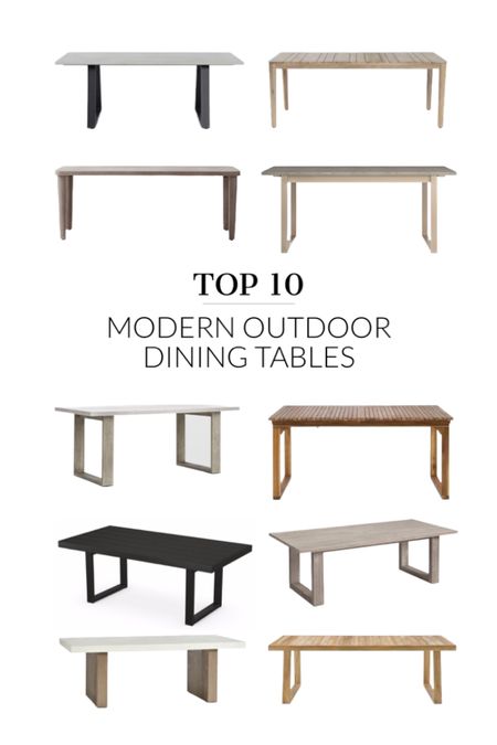 Here’s the round-up, after months of searching! My top 10 modern outdoor dining tables that I had pegged for MY space! The 3 not linked are from Living Spaces and Castelry❤️ Visit my blog at avaberrylane.com for all links!