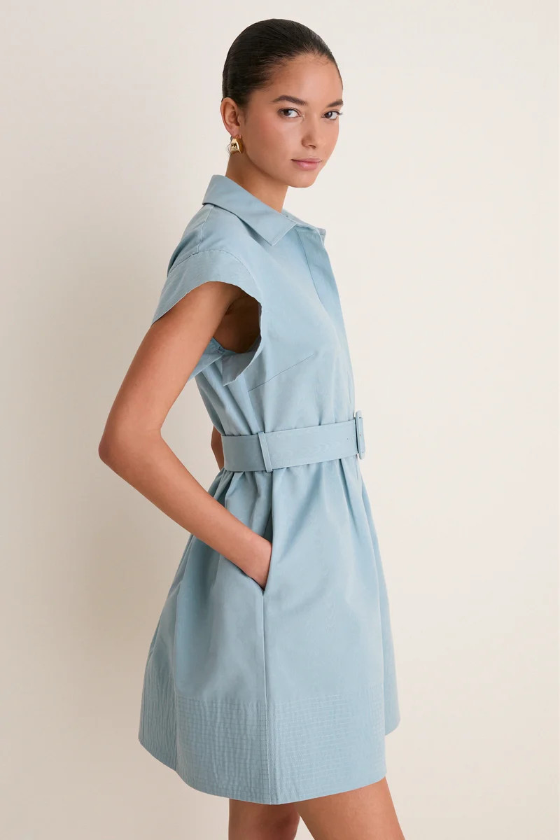 Slate Blue Mini Chloe Dress | Tuckernuck (US)