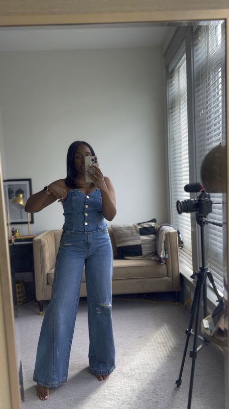 Obsessed with this denim corset and jeans from the Jeneé Naylor x Target collection! Bought both for less than $70. I also purchased the corset in white and love both. These pieces may have sold out, but turn your notifications on for restocks. So many great pieces from this collection!

#LTKSeasonal #LTKFindsUnder100 #LTKVideo