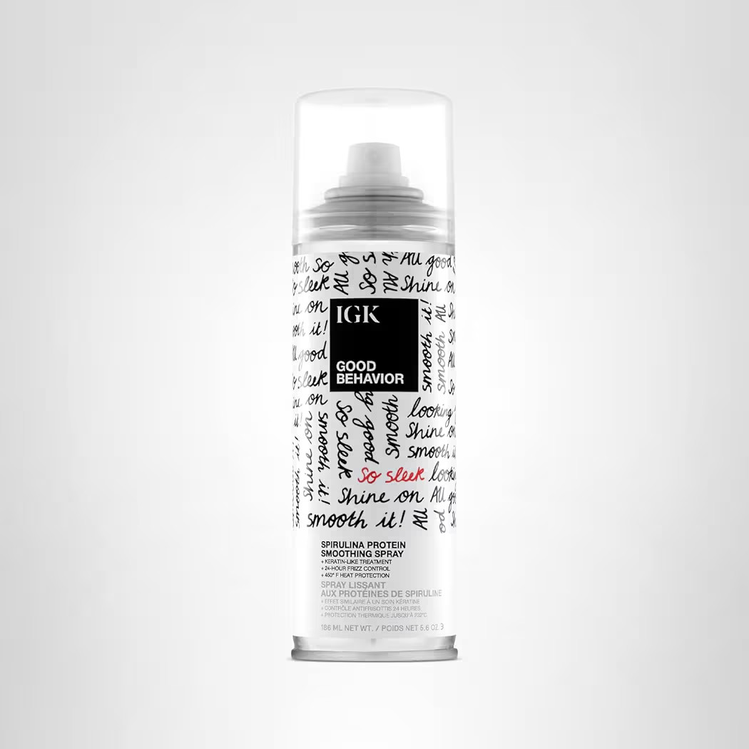 IGK GOOD BEHAVIOR Spirulina Protein Smoothing Spray | Keratin Like Treatment + Frizz Control + He... | Amazon (US)