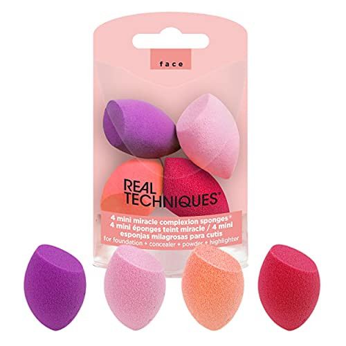 Real Techniques Mini Miracle Complexion Sponge Makeup Blender, Beauty Sponges,(2 Packs of 4, 8 Count Total) | Amazon (US)