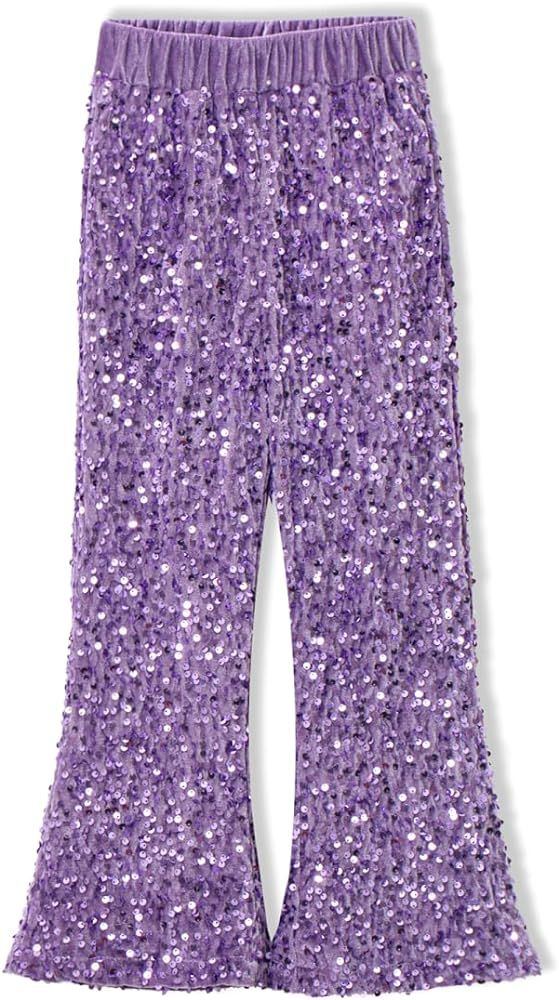 WELAKEN Sequin Casual Pants for Girls with Lining Kids & Little Girl's Sparkling Trousers | Amazon (US)