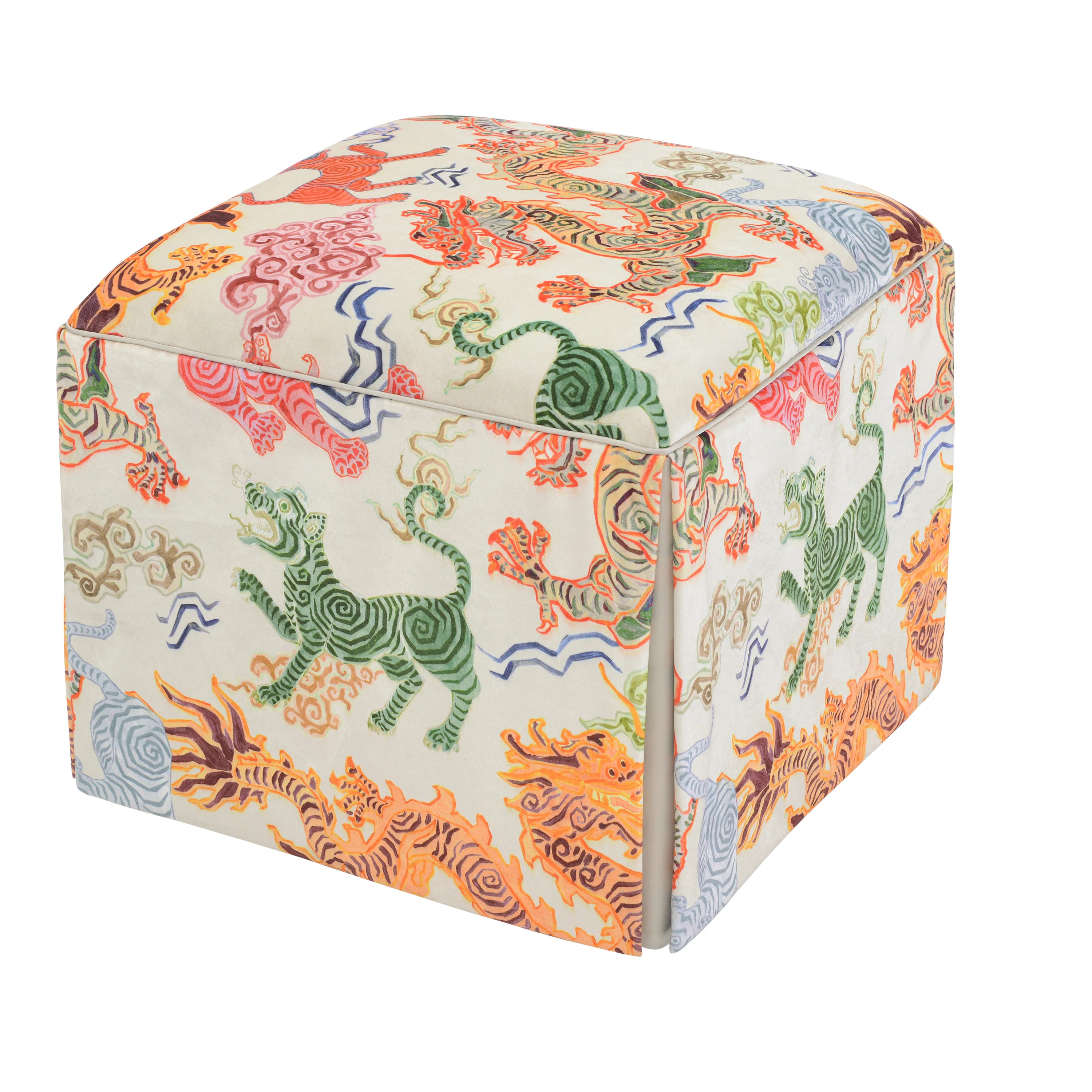 John-Richard Chelsea 22" Wide Square Cube Ottoman | Perigold | Perigold