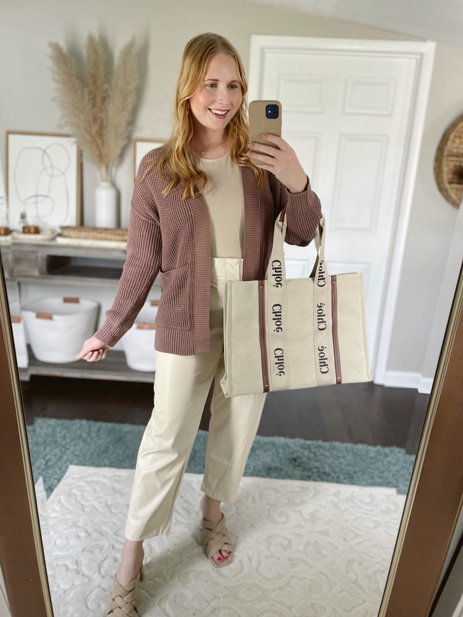 Target cardigan: size down, wearing a small here. Faux leather pants fit TTS wearing M/30

#target
Target finds
Target fashion
Fall outfits
Fall style
Workwear
Fall work wear
Teacher outfits
Teacher outfit ideas 

#LTKworkwear #LTKSeasonal #LTKunder50