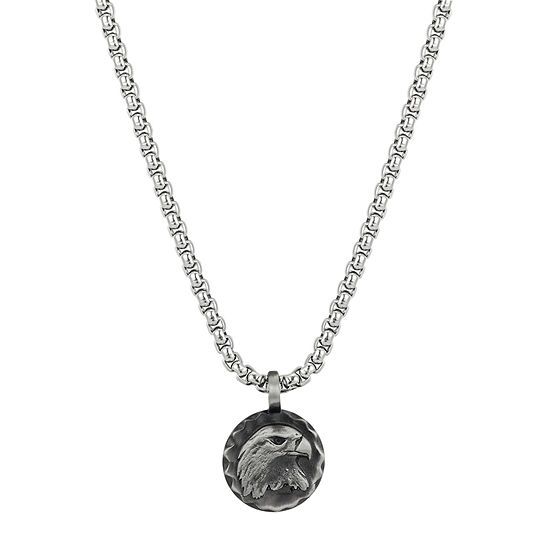 Footnotes J.P. Army Men's Jewelry Stainless Steel 24 Inch Cable Round Pendant Necklace | JCPenney