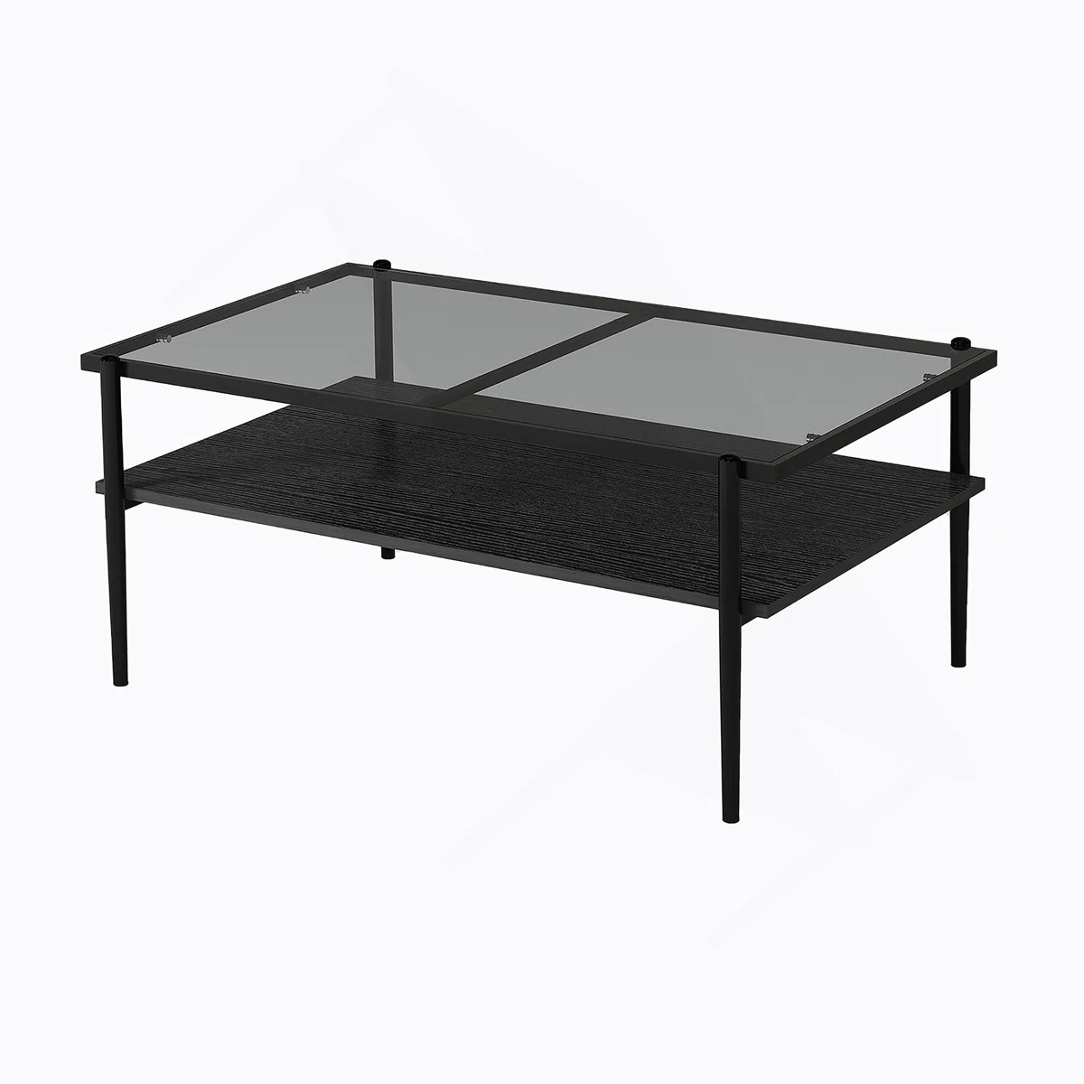 Rectangle Coffee Table with Tempered Glass top and Legs,Modern Table for Living Room | Wayfair North America
