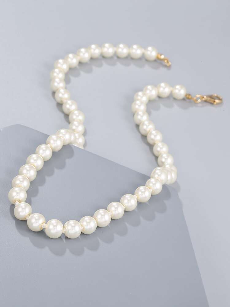 Faux Pearl Beaded Necklace | SHEIN