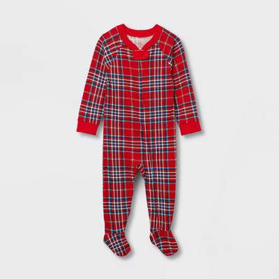 Baby Plaid Matching Family Pajama Union Suit - Wondershop™ Red | Target