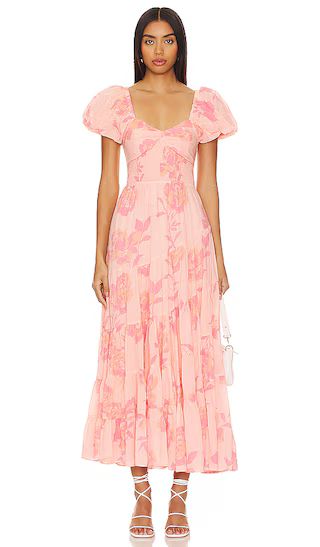 Short Sleeve Sundrenched Maxi Dress In Pinky Combo | Pink Floral Dress | Blush Pink Dress | Revolve Clothing (Global)