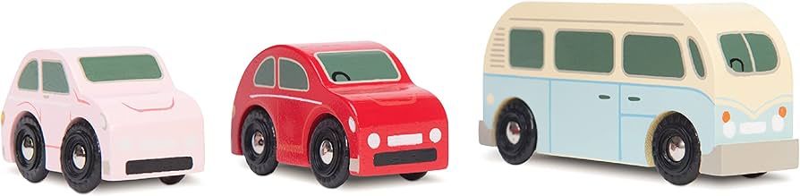 Le Toy Van - Cars & Construction Wooden Retro Metro Car Set Car Toy Play Set - Set 3 Cars | Boys ... | Amazon (US)