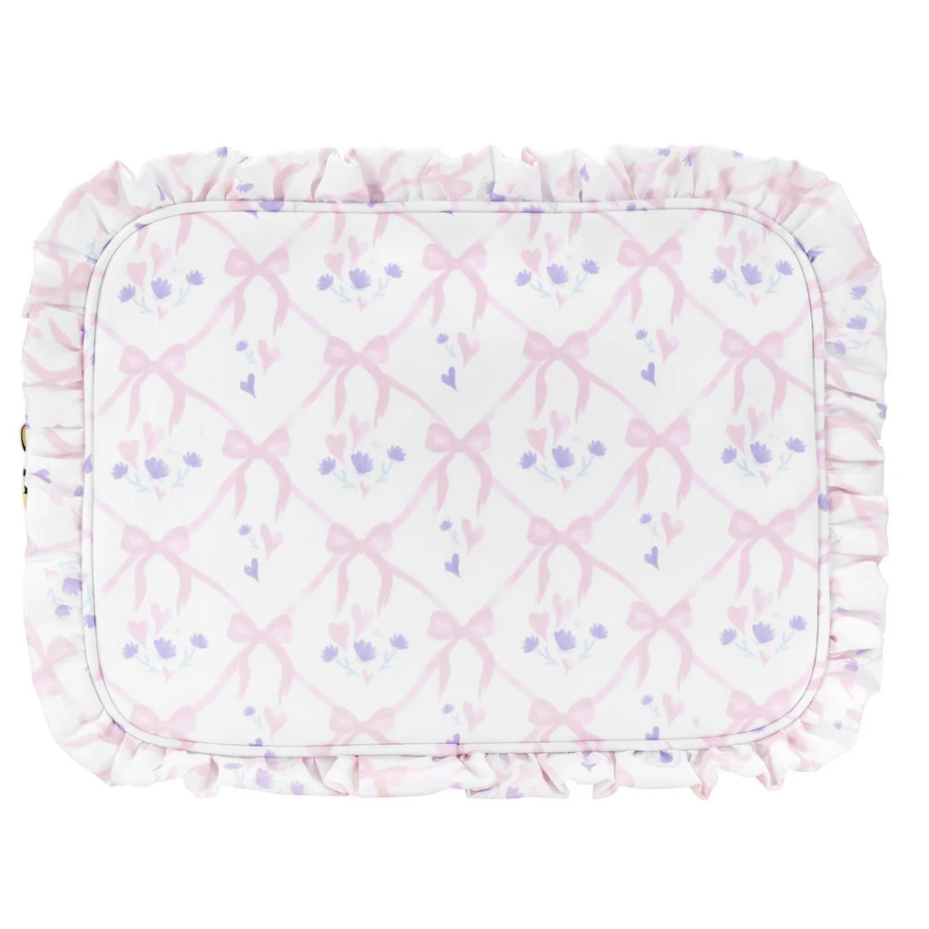 High Tea Printed Ruffle Large Pouch | Stoney Clover Lane