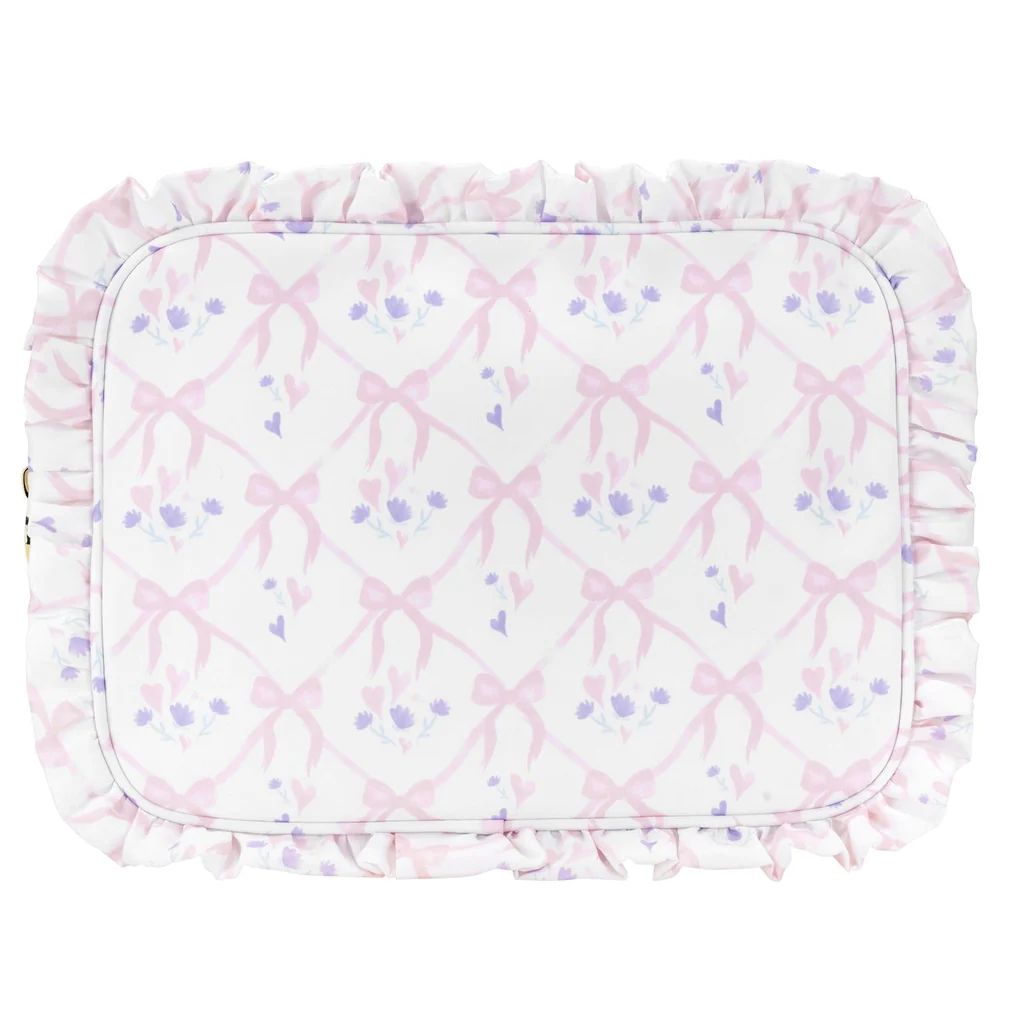 High Tea Printed Ruffle Large Pouch | Stoney Clover Lane