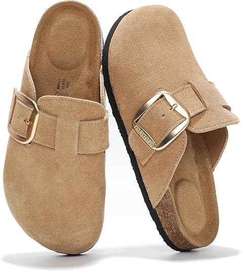 Project Cloud 100% Genuine Leather Clogs for Women Shoes - Memory Foam Insole, Non-Slip & Natural... | Amazon (US)