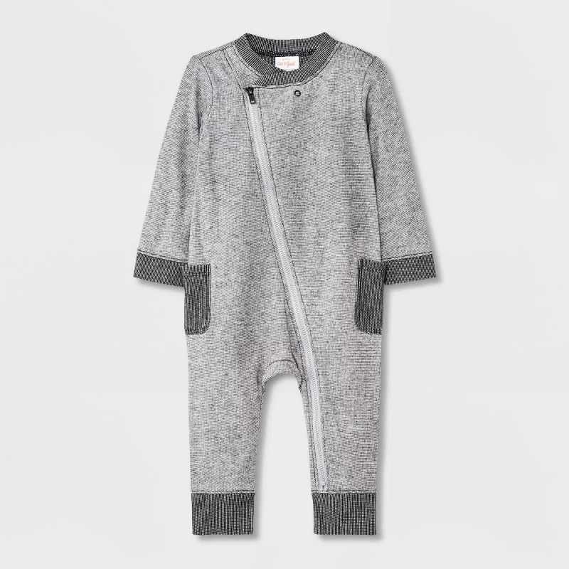 Baby Boys' Moto Romper - Cat & Jack™ Black | Target