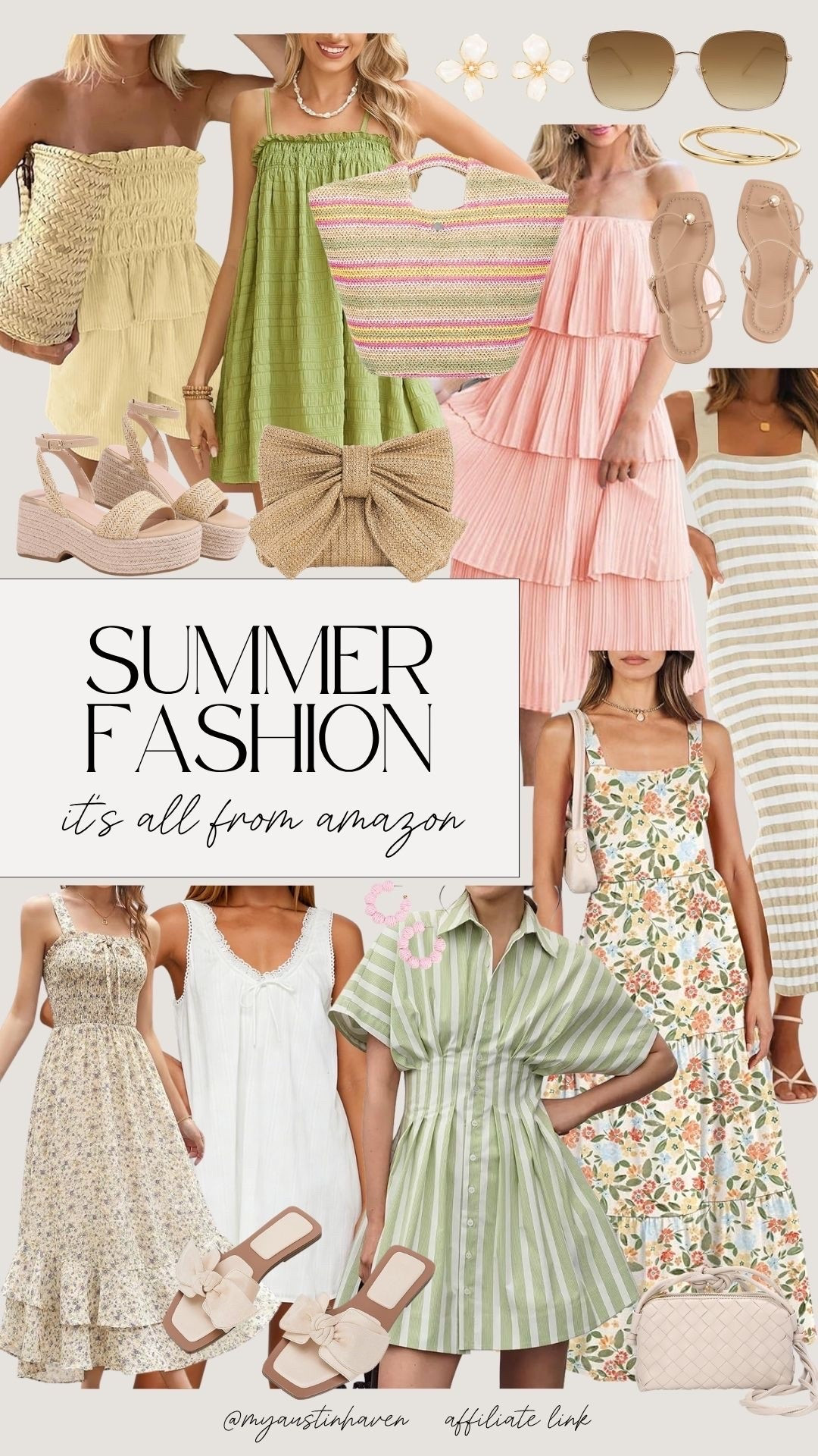 Amazon summer fashion finds for easy vacation outfits, beach days and cute warm-weather styling. ☀️💕🌴

Summer fashion, Amazon fashion, Amazon finds, Amazon outfit, summer outfit, vacation outfit, beach outfit, resort wear, summer dresses, sundress, maxi dress, striped dress, floral dress, green dress, pink dress, white dress, tiered dress, summer sandals, platform sandals, bow sandals, straw bag, woven tote, summer accessories, gold jewelry, sunglasses, beach style, warm weather outfit, feminine style, outfit inspo.

#LTKdayinmylife #LTKootd #LTKgrwm
