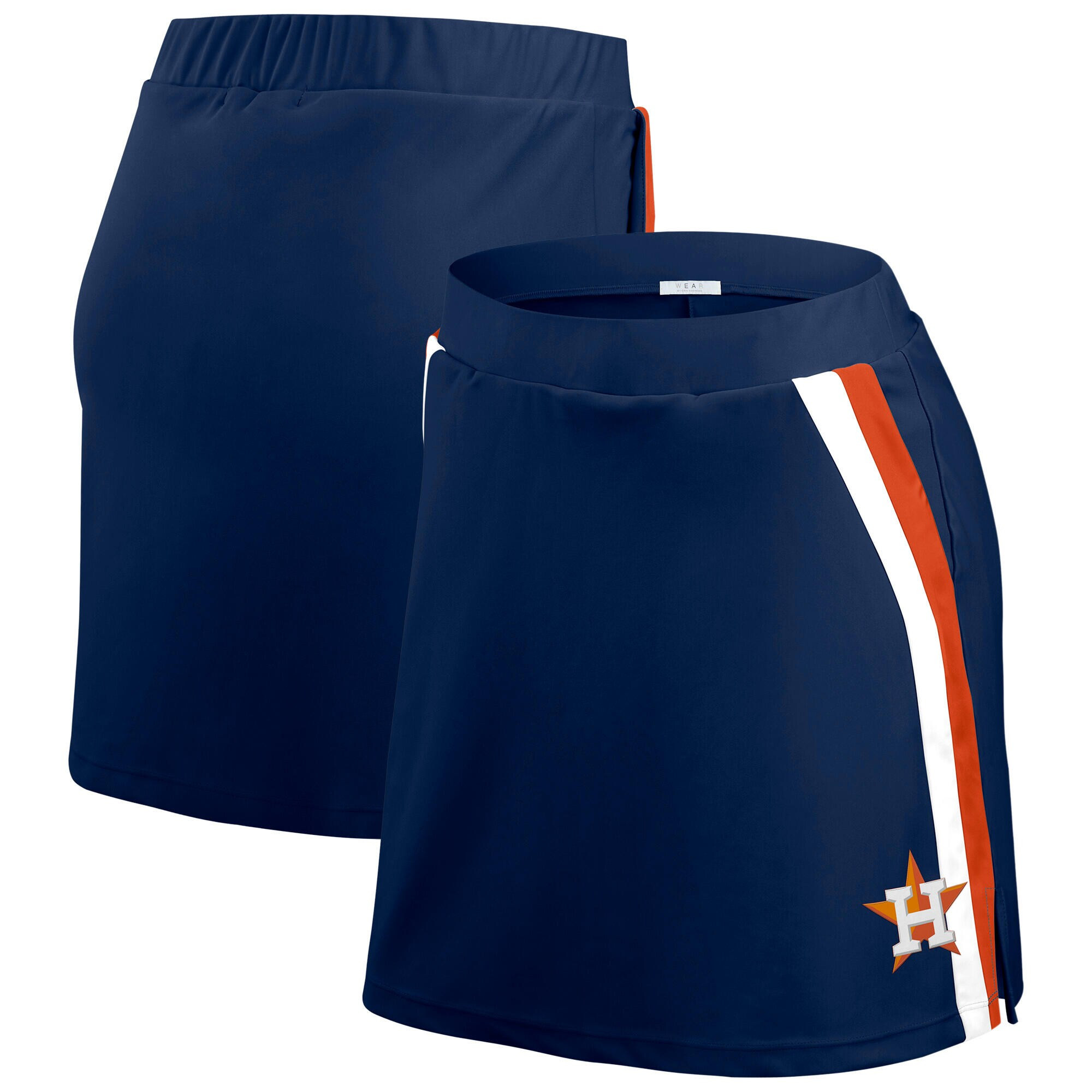 Women's Houston Astros WEAR by Erin Andrews Navy Stripes Skort | MLB Shop