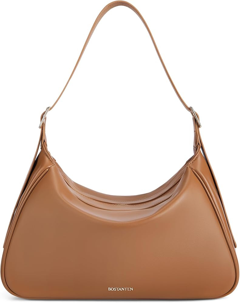 BOSTANTEN Cute Shoulder Hobo Bags for Women Trendy Vegan Leather Purses Adjustable Strap | Amazon (US)