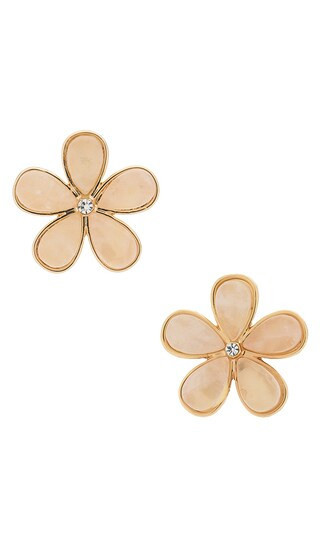 BaubleBar Resin Flower Earring in Blush. | Revolve Clothing (Global)