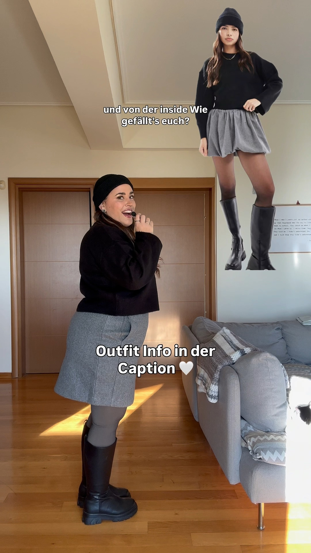 Kurzer grauer Rock für curvy Popos in Größe 44 🖤

#LTKplussize #LTKcurves #LTKmidsize