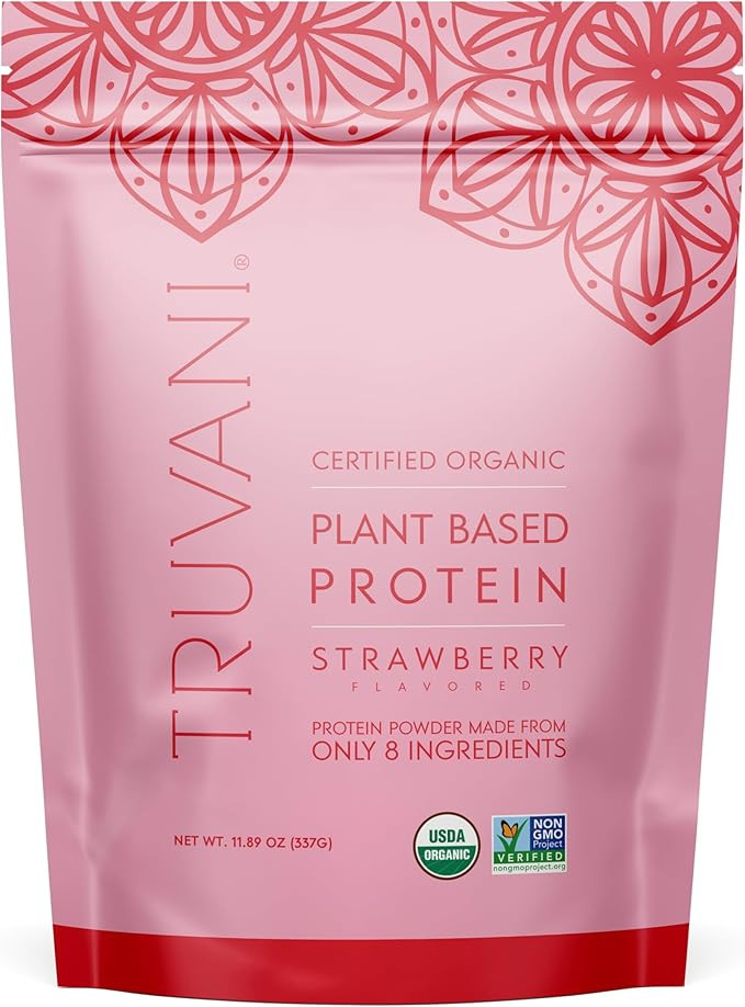 Truvani Vegan Pea Protein Powder | Strawberry | 20g Organic Plant Based Protein | 10 Servings | K... | Amazon (US)