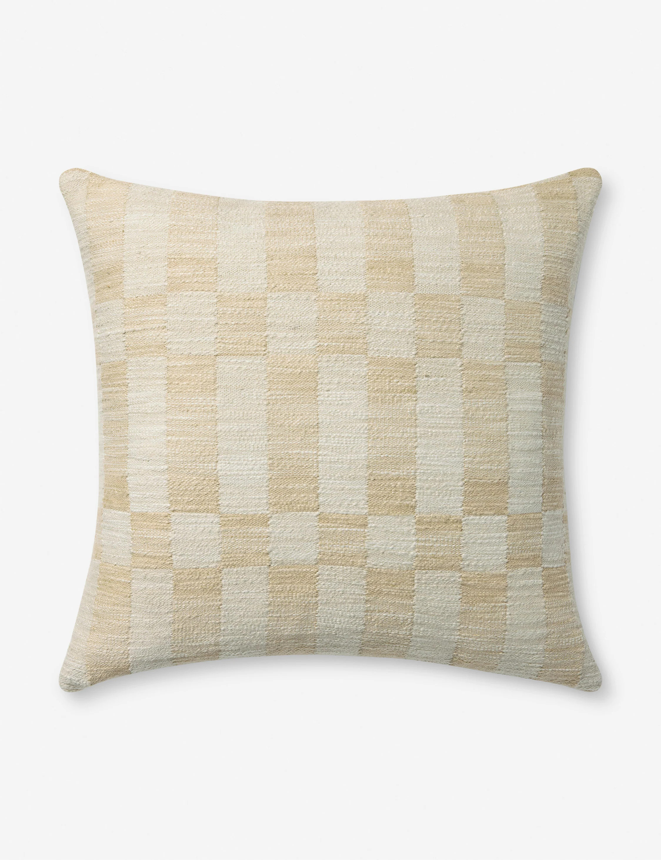 Adams Pillow by Amber Lewis x Loloi, Sand and Ivory, 18" x 18 | Lulu and Georgia 