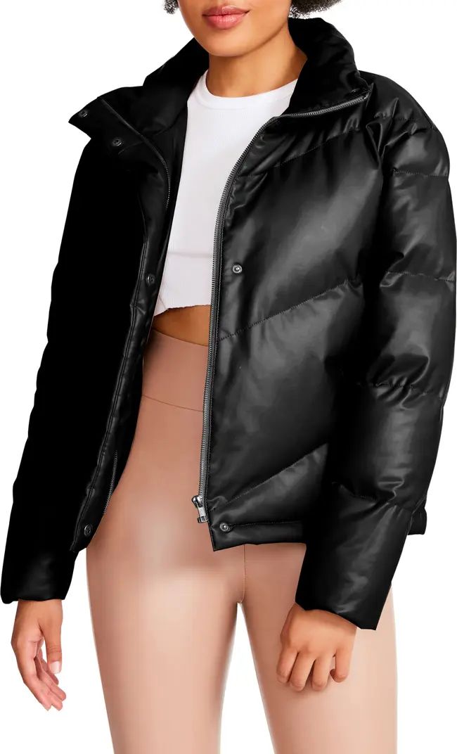 Downtown Faux Leather Puffer Jacket | Nordstrom