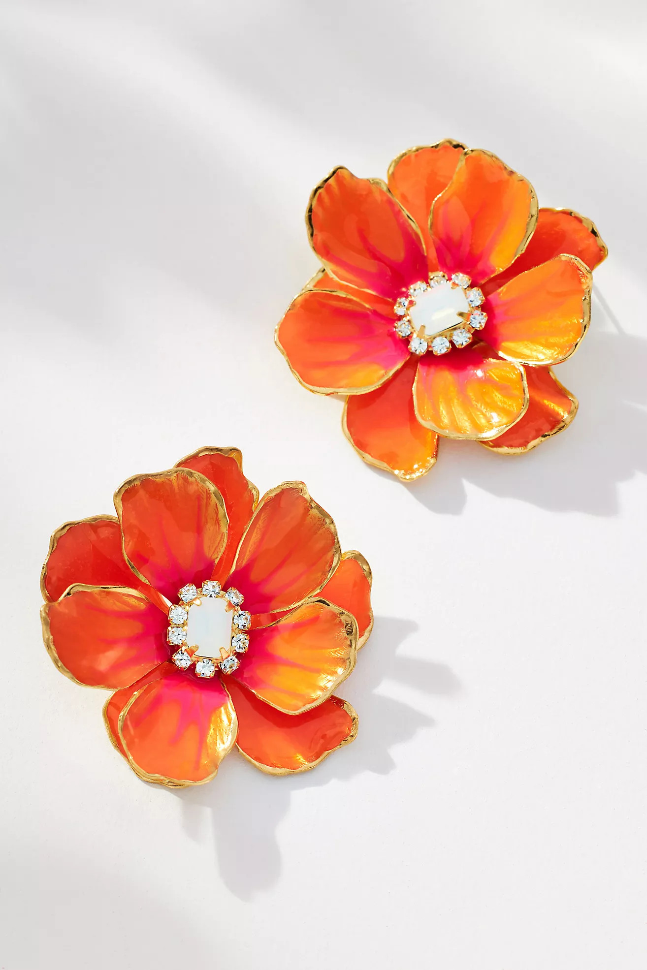The Pink Reef Hand-Painted Earrings | Anthropologie (US)