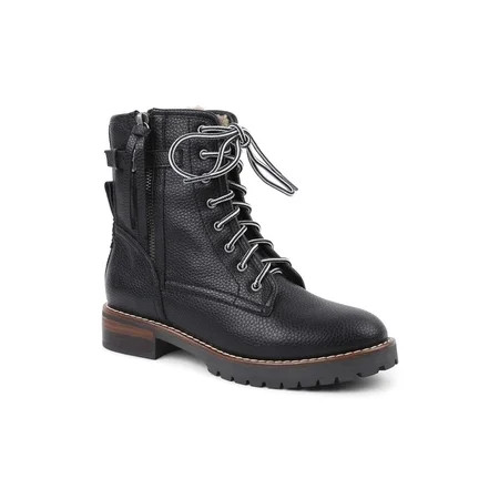 kensie Womens Wooley Combat Booties BLACK Size 9.0 | Walmart (US)