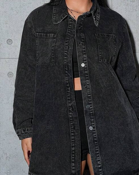 Oversized Black Denim Button Down For The Win!! 

#LTKBeauty #LTKPlusSize #LTKStyleTip