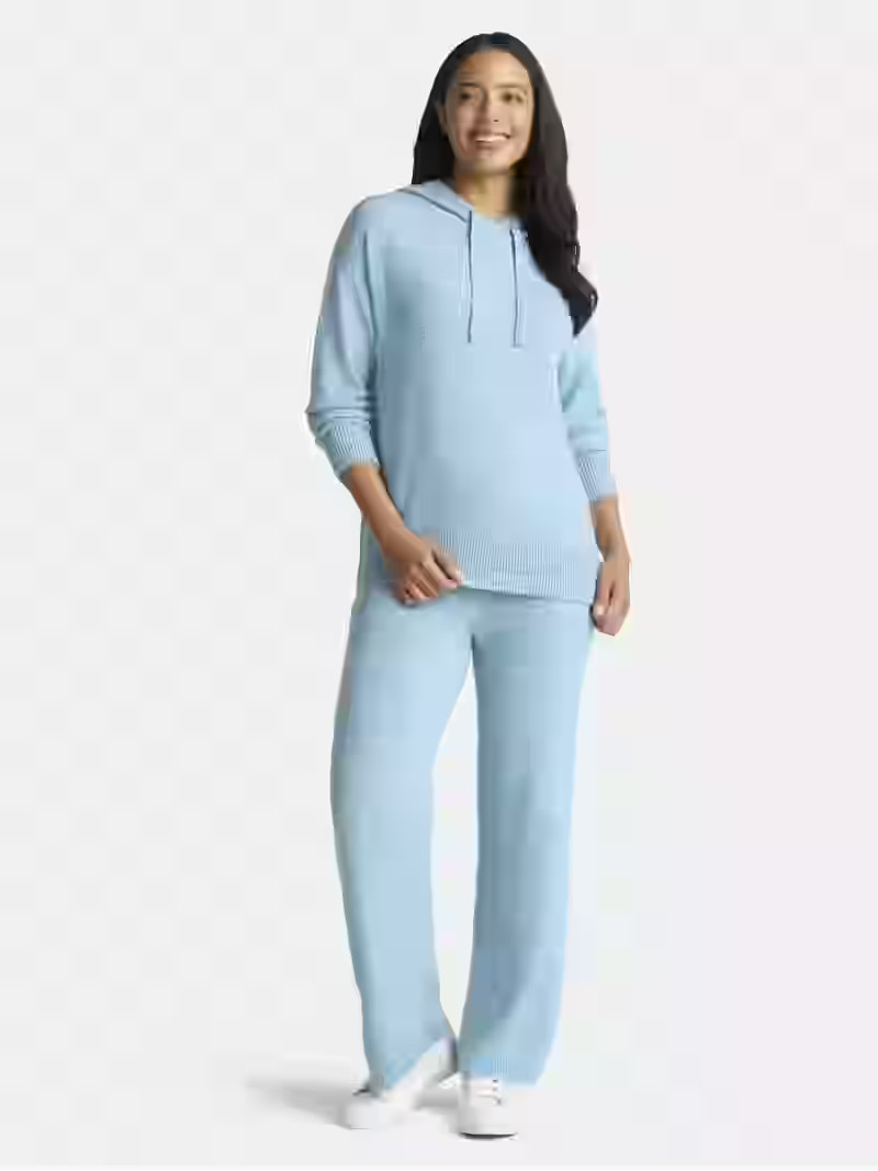 Time and Tru Women's Hoodie Sweater and Pants Set, 2-Piece, Sizes: XS-XXXL | Walmart (US)
