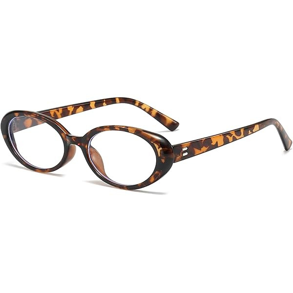 LJCZKA Ovale Blaulichtfilter Brille Damen Herren, Katzenauge Computerbrille Ohne Stärke y2k Klei... | Amazon (DE)