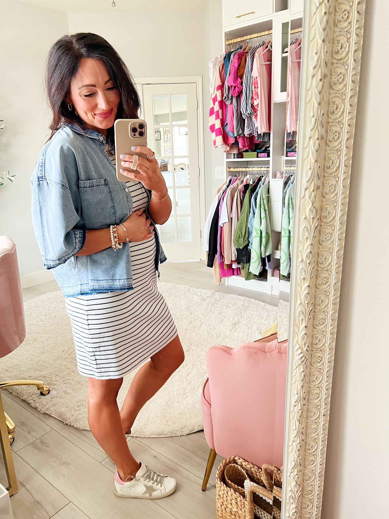 • small chambray top - oversized fit 
• medium dress 

#LTKunder50 #LTKSeasonal #LTKbump