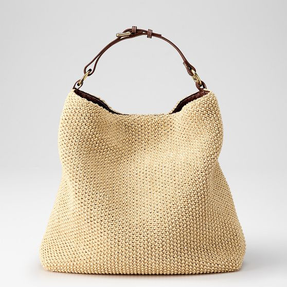 Emilia Italian Raffia Hobo | Mark and Graham