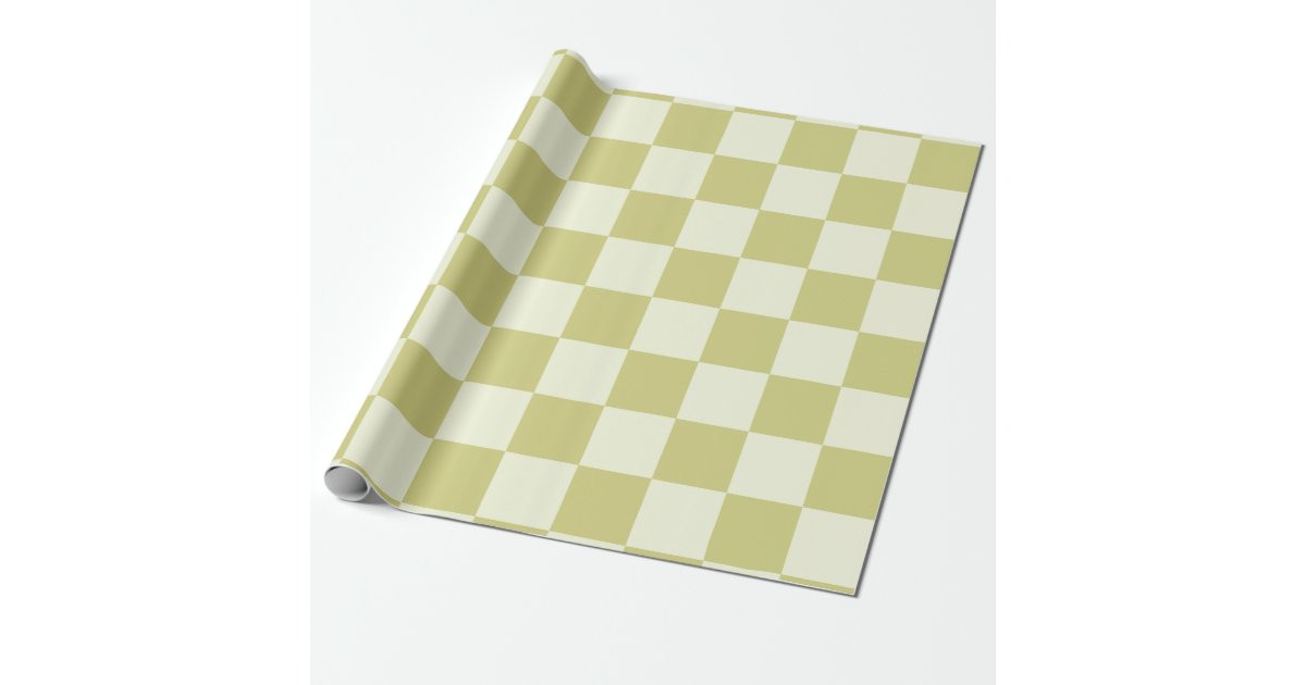Checkered Sage Green Wrapping Paper | Zazzle
