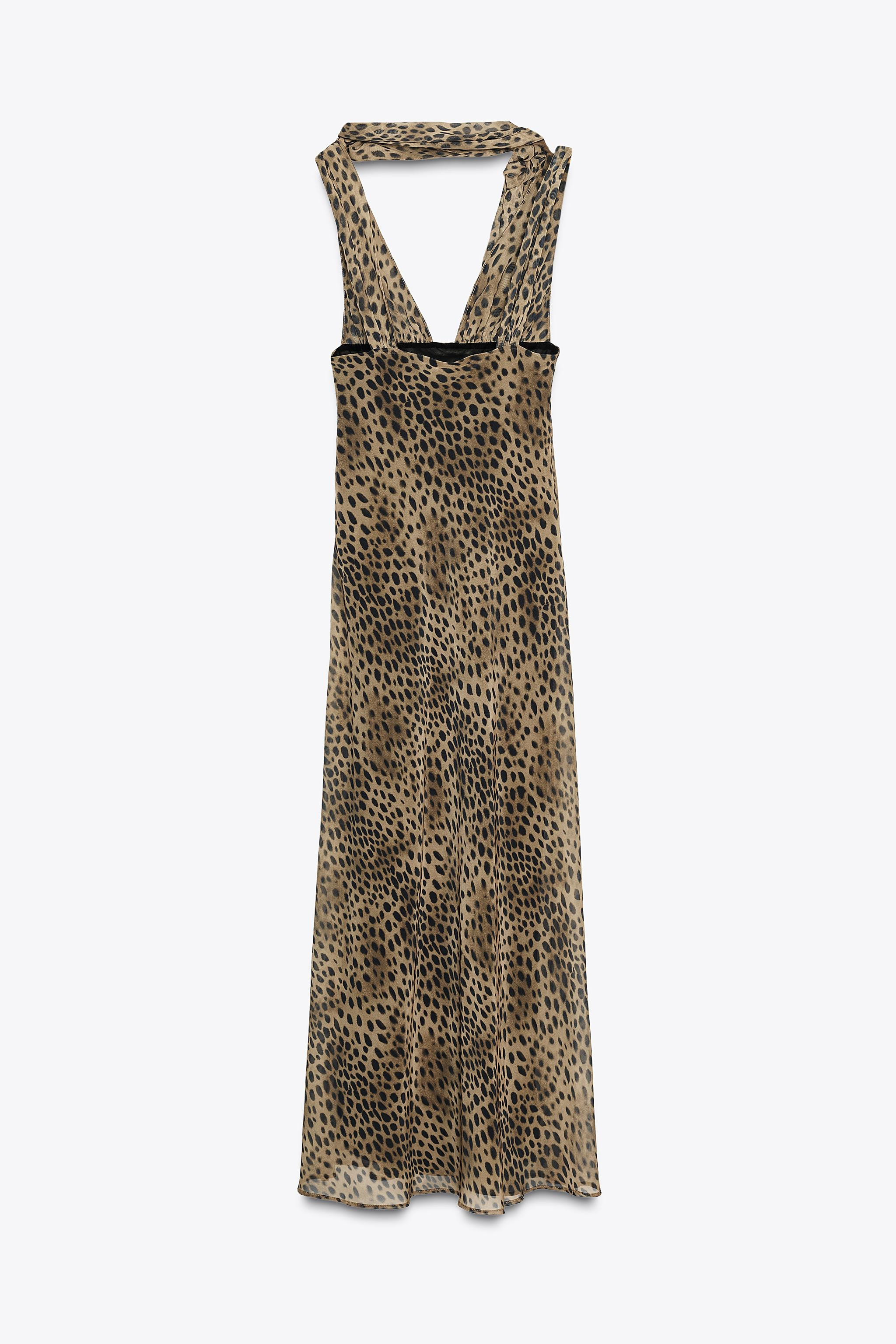 ANIMAL PRINT FOULARD DRESS | Zara UK