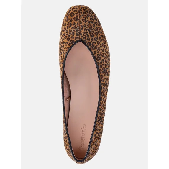 Scenario Women's Faux Suede Ballet Flats | Walmart (US)