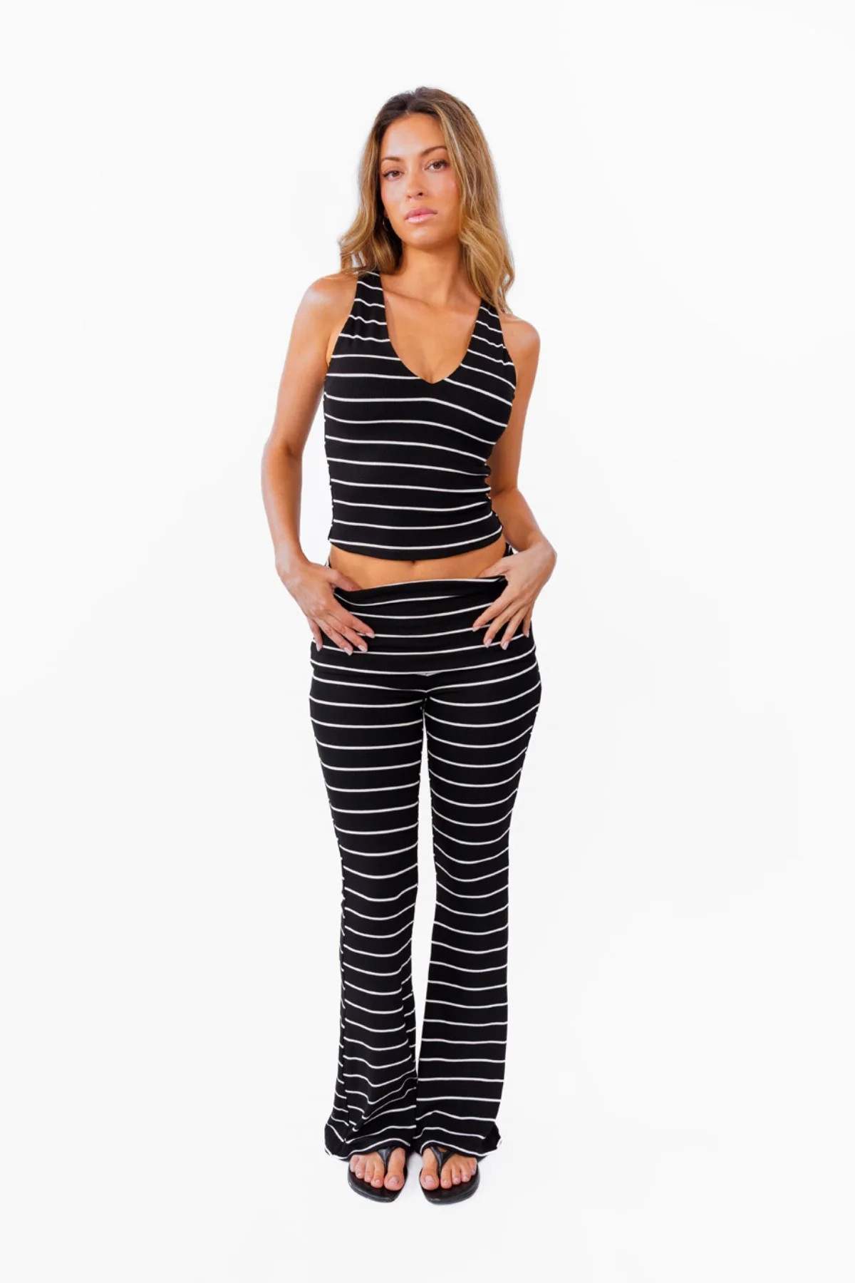 Classic Stripe V-Neck Tank | Kittenish
