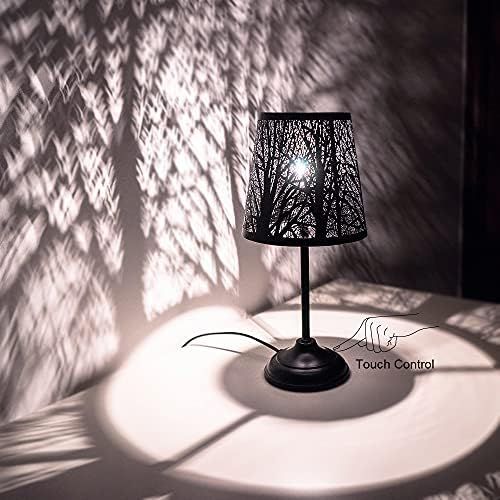 Mini Table Lamp, Bedside Lamp, Decorative Nightstand Lamp for Bedroom, Living Room, Black Metal ... | Amazon (US)