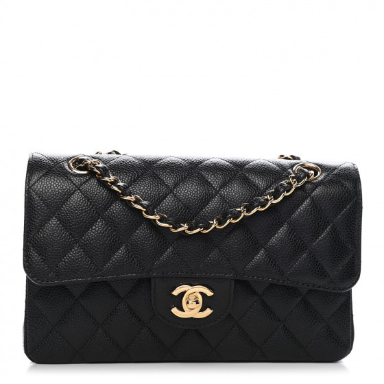 CHANEL Caviar Quilted Small Double Flap Black | Fashionphile