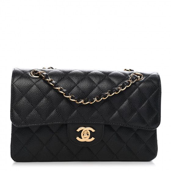 CHANEL Caviar Quilted Small Double Flap Black | Fashionphile