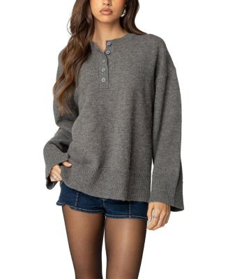 Edikted Montana Oversized Button Sweater  | Bloomingdale's Women | Bloomingdale's (US)