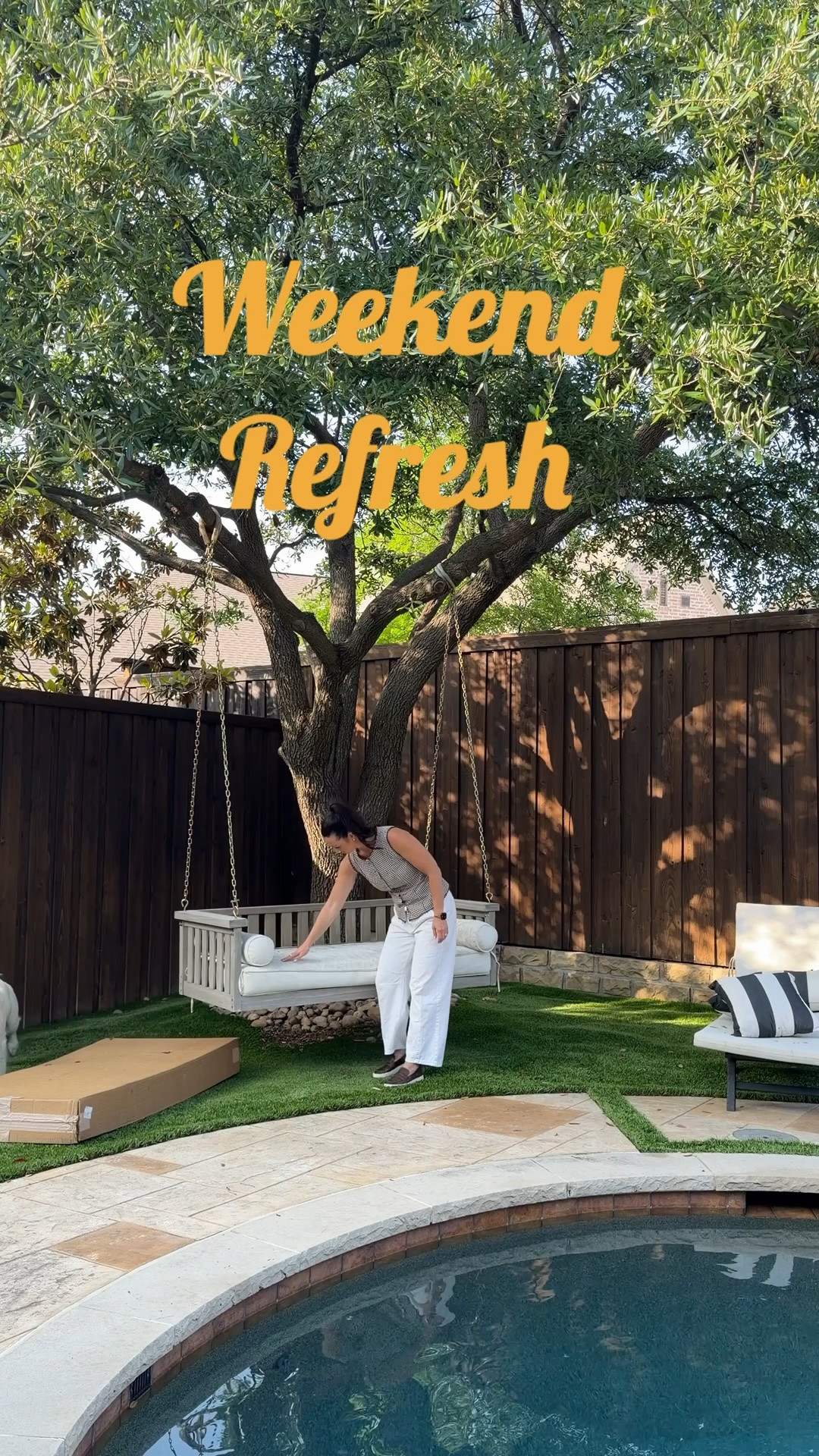 A little backyard refresh project!! Love our hanging porch swing.

#LTKMothersDay #LTKSeasonal