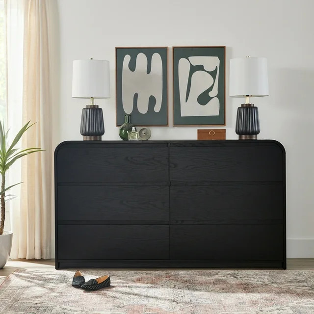 Better Homes & Gardens Juliet 6 Drawer Dresser, Black Finish | Walmart (US)